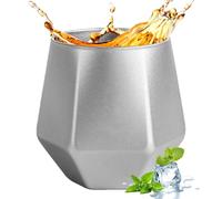 Vllold Tasse à café en titane | Tasse à eau portable, tasse à thé isotherme pour whisky, bière, voyageurs, camping, randonnée, pique-nique, sorties quotidiennes, sports