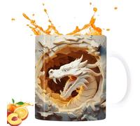 Vllold Tasse à café Zodiac Dragon | Tasses à motif dragon 2024 | Tasses à motif dragon 2024 | 325 ml pour les amateurs de café, lait, thé