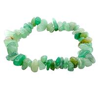 VLNET ® | Bracelet élastique avec pierre naturelle aventurine verte indienne | Propriétés : porte bonheur, aide en période de changement | Taille unique réglable | unisexe