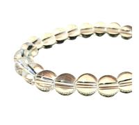 VLNET | bracelet élastique avec pierre naturelle cristal de roche de 8 mm | propriétés énergétiques et curatives | taille unique réglable