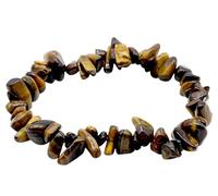 VLNET | Bracelet élastique avec pierre naturelle œil de tigre | Propriétés : aide à surmonter les peurs, éfficave contre la négativité et le mauvais œil | Taille unique réglable | unisexe