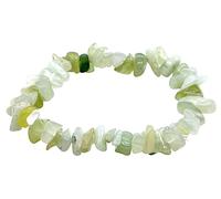 VLNET ® | Bracelet élastique avec pierre naturelle jade verte | Propriétés apaisantes, apaisantes et protectrices | Taille unique réglable | unisexe