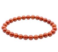 VLNET | Bracelet élastique avec pierre naturelle jaspe rouge de 6 mm ou 8 mm | propriétés : volonté, résistance, courage et protection | Taille unique réglable, Taglia Unica, Pierre, Jaspe rouge
