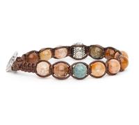VLNET ® Bracelet original tibétain avec roue de prière | argent et pierres naturelles | unisexe taille unique, fabriqué à la main et béni par les moines tibétains, One size fits all, Coton, Pas de