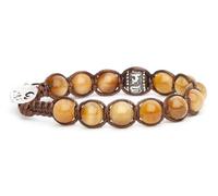 VLNET ® Bracelet original tibétain avec roue de prière | argent et pierres naturelles | unisexe taille unique, fabriqué à la main et béni par les moines tibétains, Taglia Unica, Coton, Pas de gemme