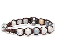 VLNET ® Bracelet original tibétain avec roue de prière | argent et pierres naturelles | unisexe taille unique, fabriqué à la main et béni par les moines tibétains, Taglia Unica, Coton, Aucune pierre