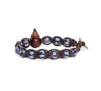 VLNET | Bracelet Tamashii Mani Stones avec pierres naturelles | 8 mm | gravé avec de la poudre d'argent, Taglia Unica, Argent sterling, Agate Jade Onyx
