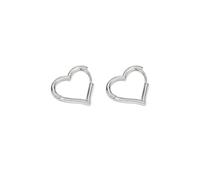Vlnet | Vestopazzo Boucles d'oreilles petits cœurs | Diamètre 2 cm environ | Plaqué argent | Fabrication artisanale | Nickel testé