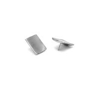 Vlnet | Vestopazzo boucles d'oreilles rectangle carré | aluminium 100% recyclé | artisanat | nickel testé