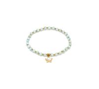 VLNET® | Vestopazzo Bracelet élastique avec perles et rectangles en nacre et acier 316L | Pendentif étoile, papillon, coquillage, poisson et cœur | Idée cadeau, Taglia Unica, Argent sterling, Aucune