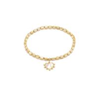VLNET® | Vestopazzo Bracelet élastique avec perles et rectangles en nacre et acier 316L | Pendentif étoile, papillon, coquillage, poisson et cœur | Idée cadeau, Taglia Unica, Argent sterling, Aucune