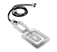 VLNET | Vestopazzo Collier avec pendentif éléments géométriques | aluminium 100% recyclé |longueur réglable | Nickel testé | Fabrication artisanale
