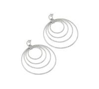 VLNET® | Vestopazzo Collier - Boucles d'oreilles - Bracelet - Bague | spirale, cercles concentriques et courbes | Plaqué argent 925 | Fabrication artisanale | Nickel tested, taglia unica, Argent