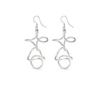 VLNET® | Vestopazzo Collier - Boucles d'oreilles - Bracelet - Bague | spirale, cercles concentriques et courbes | Plaqué argent 925 | Fabrication artisanale | Nickel tested, taglia unica, Argent