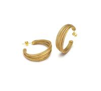 VLNET ® | Vestopazzo collier - bracelet - bague - boucles d'oreilles | multi-lignes tressées, spirale, cercles, bracelet | laiton 100 % recy rtisanat, taglia unica, Laiton, Pas de gemme