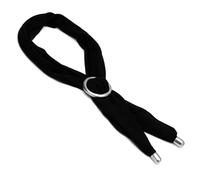 VLNET | Vestopazzo collier cravate bijou | jersey noir avec élément cœur/rond/carré | 100% coton et aluminium recy rtisanat | modèle saliscendi, Taglia unica, aluminium, Aucune pierre précieuse.