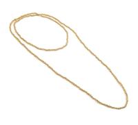 VLNET ® Vestopazzo Collier long avec micro boules et pépites en laiton | longueur 1 m | portable à plusieurs tours ou comme bracelet | artisanat