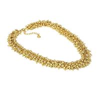 VLNET ® | Vestopazzo collier mogra | plaqué argent - laiton | artisanat | longueur réglable | nickel testé, Taglia unica, Argent sterling Laiton, Aucune pierre précieuse.