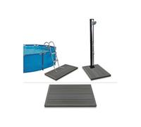 vidaXL Élément de plancher pour douche solaire et échelle de piscine WPC