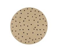 vidaXL Vloerkleed handgemaakt met driehoek print 150 cm jute133691 Noir G