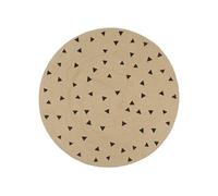 Vloerkleed handgemaakt met driehoek print 90 cm jute133689