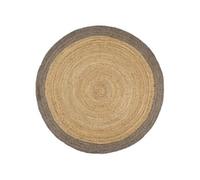 vidaXL Vloerkleed handgemaakt met grijze rand 240 cm jute343604 Brun G
