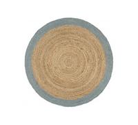 vidaXL Tapis fait à la main en jute avec bord vert olive 240 cm