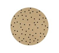 Tapis fait à la main Jute avec imprimé à pois 120 cm