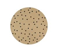 Vloerkleed handgemaakt met print polkadot 90 cm jute133686
