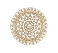 vidaXL Tapis Fait à la main Jute avec imprimé blanc 120 cm