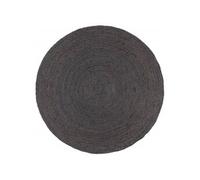 Vidaxl Tapis Fait À La Main Jute Rond 210 Cm Gris Foncé