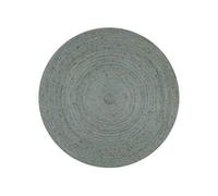 Vloerkleed handgemaakt rond 90 cm jute olijfgroen133668