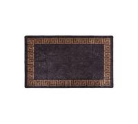 Vloerkleed wasbaar anti-slip 120x180 cm zwart en goudkleurig337930