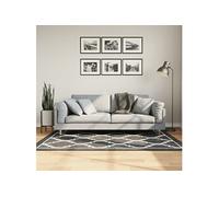 Vidaxl Tapis Lavable Noir Et Blanc 120x180 Cm Antidérapant