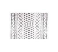 Tapis Lavable Antidérapant Moquette d'Entrée Tapis de Sol Paillasson de Sol Tapis d'Entrée Moquette de Couloir 120x180 cm Noir et Blanc