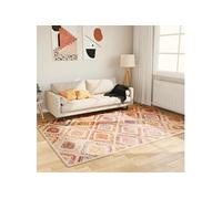 Vloerkleed wasbaar anti-slip 160x230 cm meerkleurig136588
