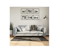 vidaXL Tapis lavable noir et doré 80x150 cm 136615