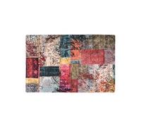 Vloerkleed wasbaar anti-slip patchwork 80x150 cm meerkleurig337964