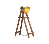 Bois de Manguier Massif Lampadaire Laiton E27 Lampe sur Pied Eclairage vidaXL