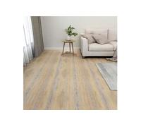 20x Planches de Plancher Autoadhésives Planchers Stratifiés Revêtements de Sol Salon Salle de Séjour Antidérapantes PVC 1,86 m² Marron