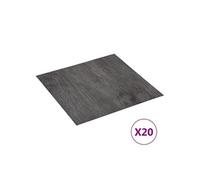 vidaXL 20x Planches de Plancher Autoadhésives Revêtements de Sol Salon Salle de Séjour Chambre Maison Antidérapant PVC 1,86 m² Marron Brun