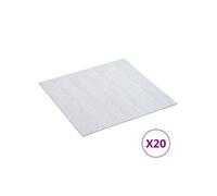 vidaXL Planches de plancher autoadhÃ©sives 20 pcs PVC 1,86 mÂ² Blanc
