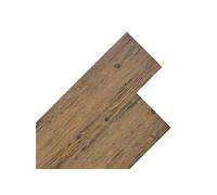 Planches de plancher PVC - vidaXL - Marron noyer - 5,26 m² - Résistantes à l'eau - Antidérapantes