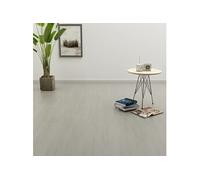 vidaXL Planches de plancher autoadhésives 4,46 m² 3 mm PVC Gris clair