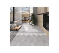 Planches de Plancher Revêtement de Sol Dalle de Sol Salon Salle de Séjour Chambre à Coucher Maison PVC 5,02 m² 2 mm Autoadhésif Gris Terre