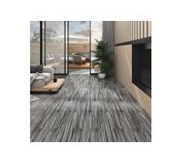 vidaXL Planches de plancher PVC 5,02 m² 2 mm Autoadhésif Gris rayé