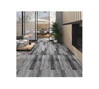 vidaXL Planches de plancher PVC 5,02 m² 2 mm Autoadhésif Gris brillant