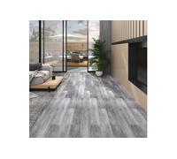 vidaXL Planches de plancher PVC 5,02 m² 2 mm Autoadhésif Gris bois mat