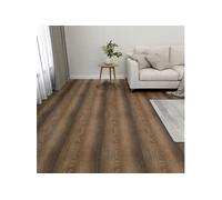 55x Planches de Plancher Autoadhésives Revêtement de Sol Dalle de Sol Salon Salle de Séjour Chambre Maison Antidérapant PVC 5,11 m² Marron