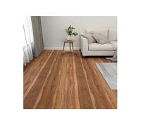 vidaXL Planches de plancher autoadhésives 55 pcs PVC 5,11 m² Marron